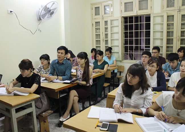 Một lớp học tiếng Hàn tại Ngoại ngữ Phương Đông