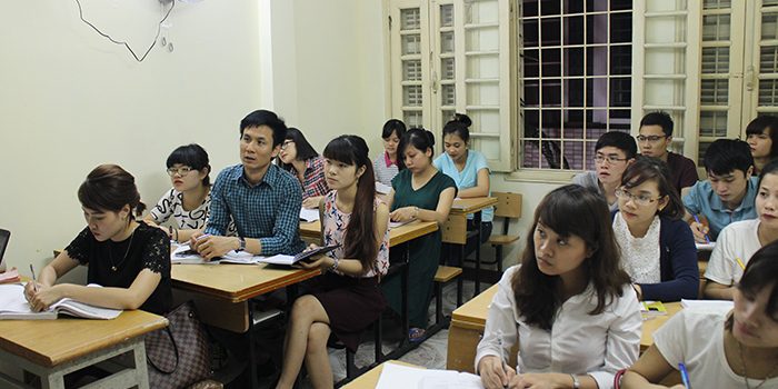 Một lớp học tiếng Hàn tại Ngoại ngữ Phương Đông